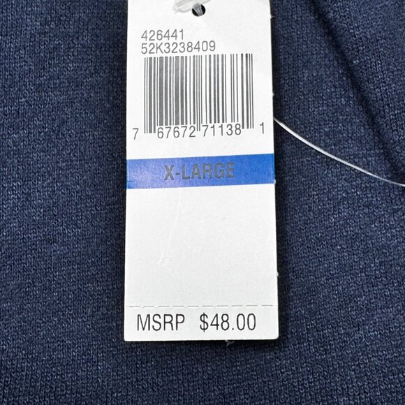 NWT Arrow X-Large Sueded Fleece Jacket Navy Blue Full Zip Sweatshirt - Picture 7 of 9